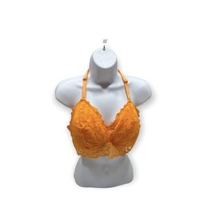 Aerie Bralette Lace Racerback Womens Size XL Padded Orange